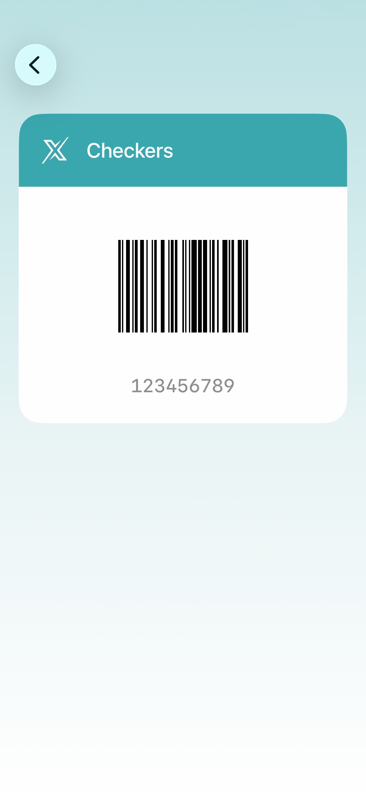 My Cards loyalty card screen