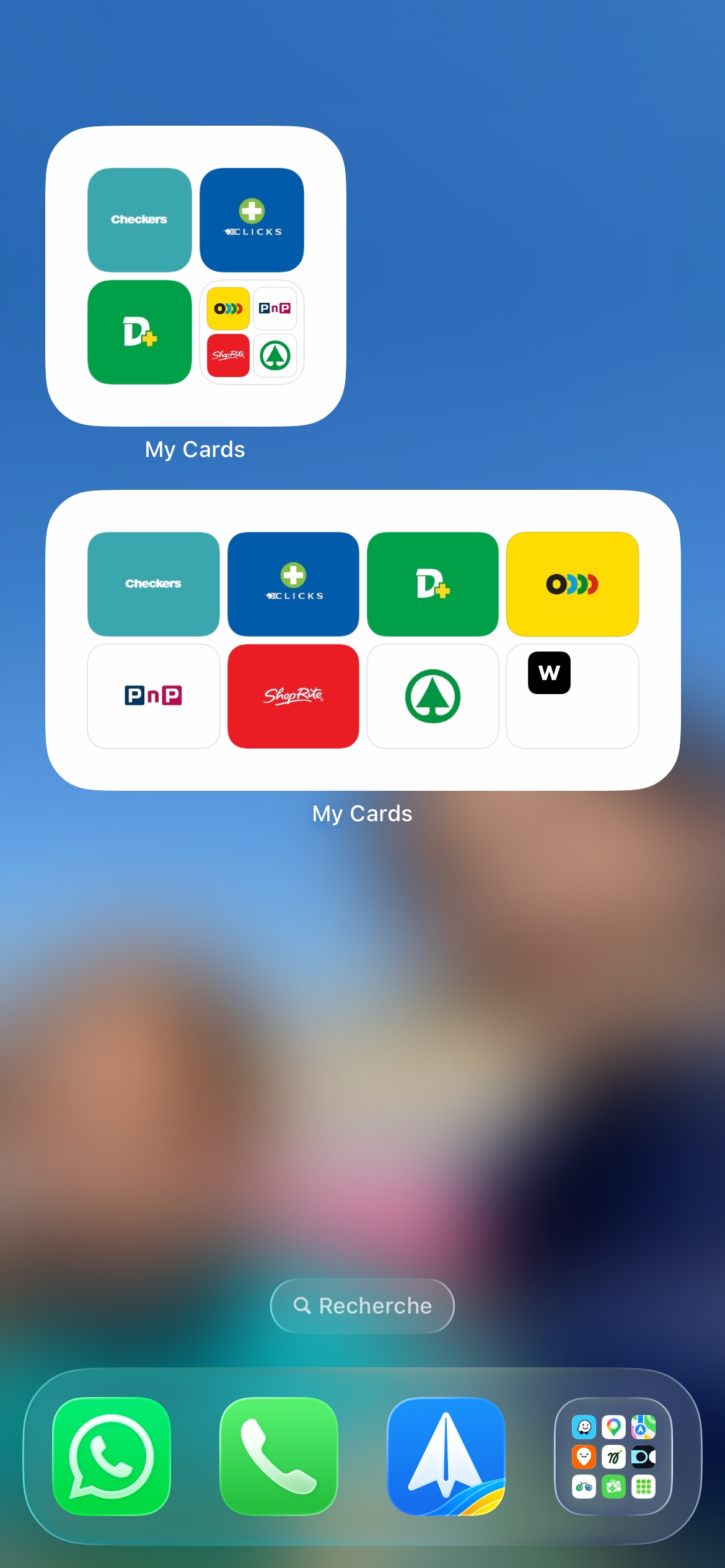 My Cards Home Screen widgets